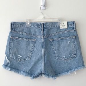 agolde parker vintage cutoff denim shorts in swapmeet